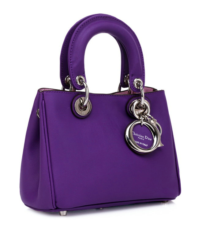 mini Christian Dior diorissimo nappa leather bag 0902 purple